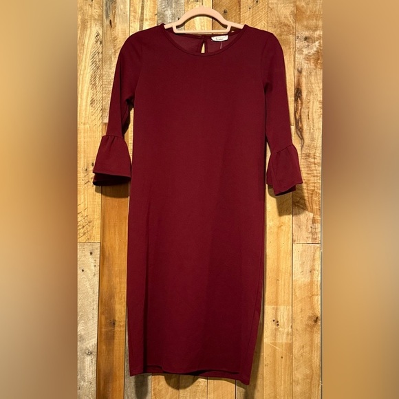 Les Amis Burgundy Dress - Picture 3 of 5